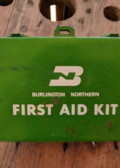 Vintage Burlington Northern First Aid Kid